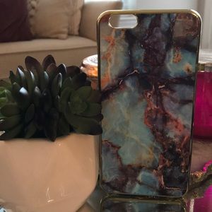 Mosnovo iPhone 7 Plus Marble Gold Trimmed Case